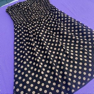 Sara Campbell Polka Dot Strapless Dress